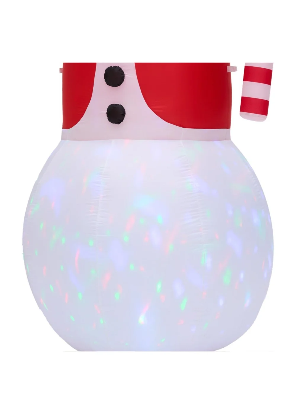 Lifeideas White Christmas Inflatable Snowman with Dazzling Rotating LED Lights 2.45M - One Size Image 4
