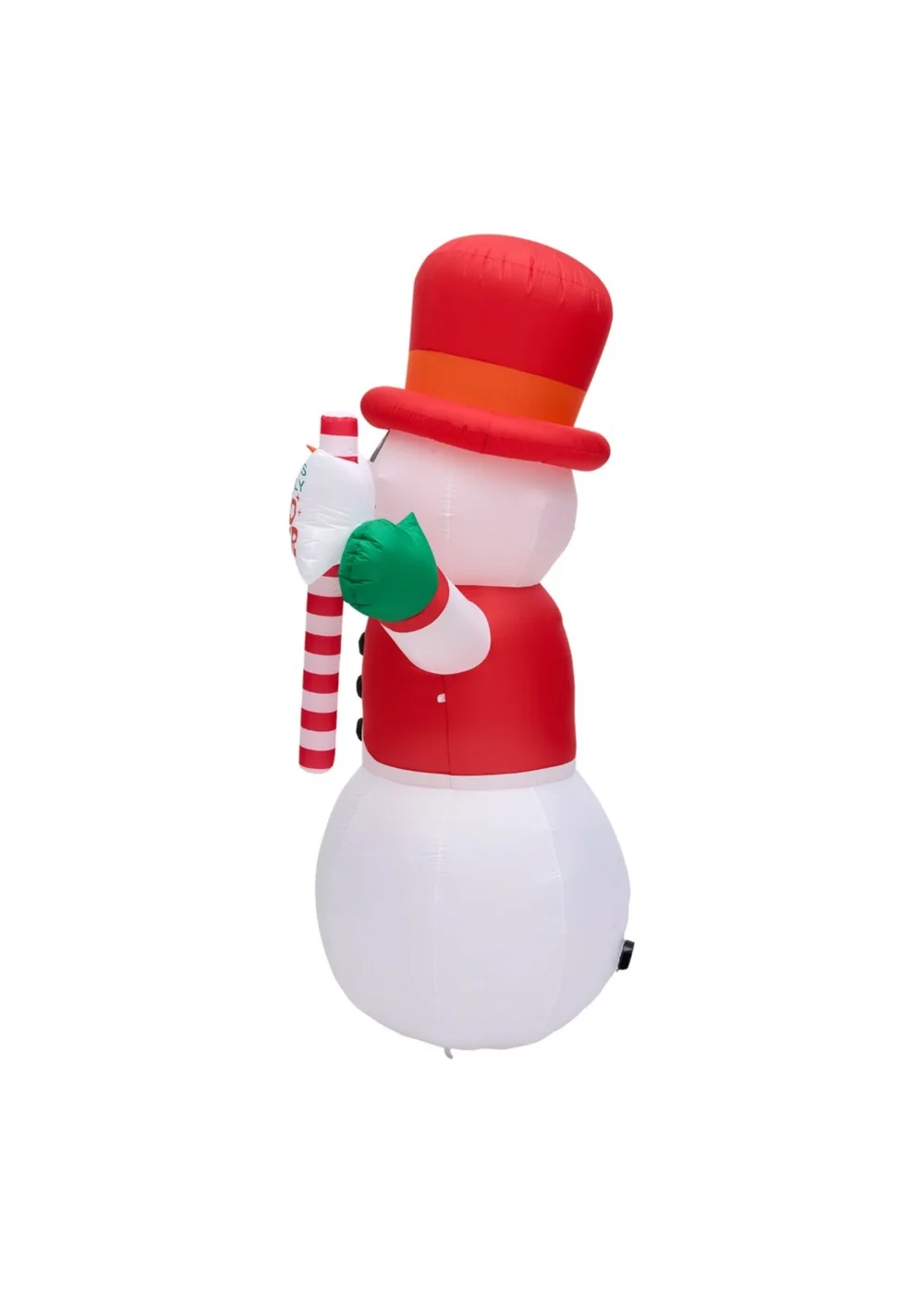 Lifeideas White Christmas Inflatable Snowman with Dazzling Rotating LED Lights 2.45M - One Size Image 3