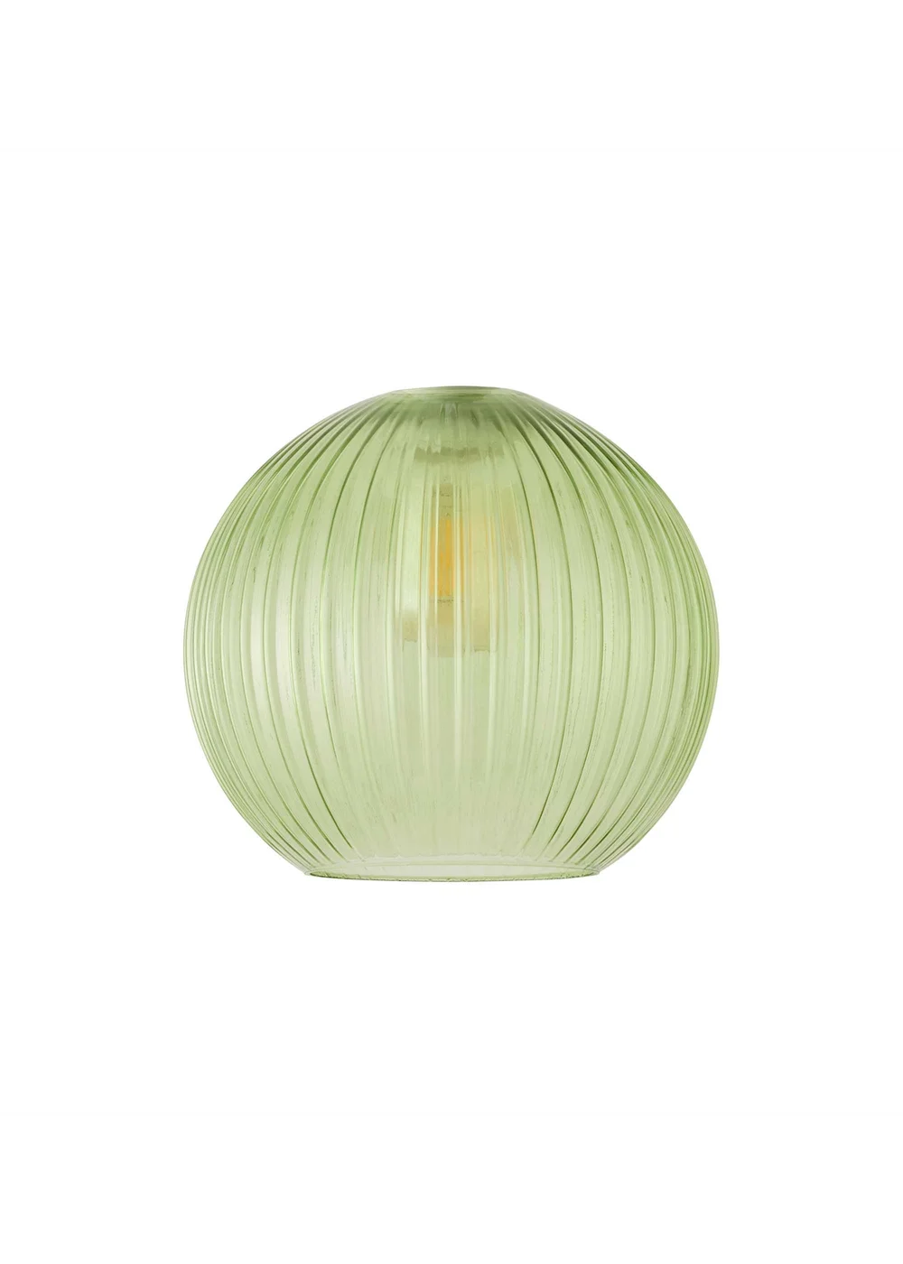 ValueLights Maddison Green Ribbed Glass Easy Fit Shade - One Size Image 6