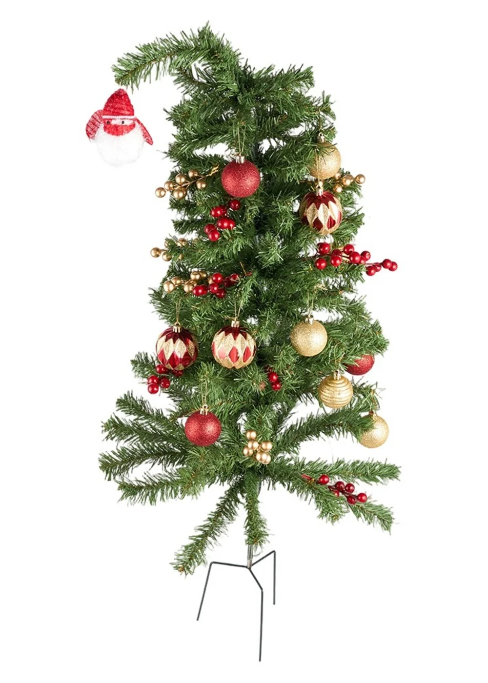 Lifeideas Green Curved‑Top Ground‑Plug Christmas Tree 90cm - One Size Image 3