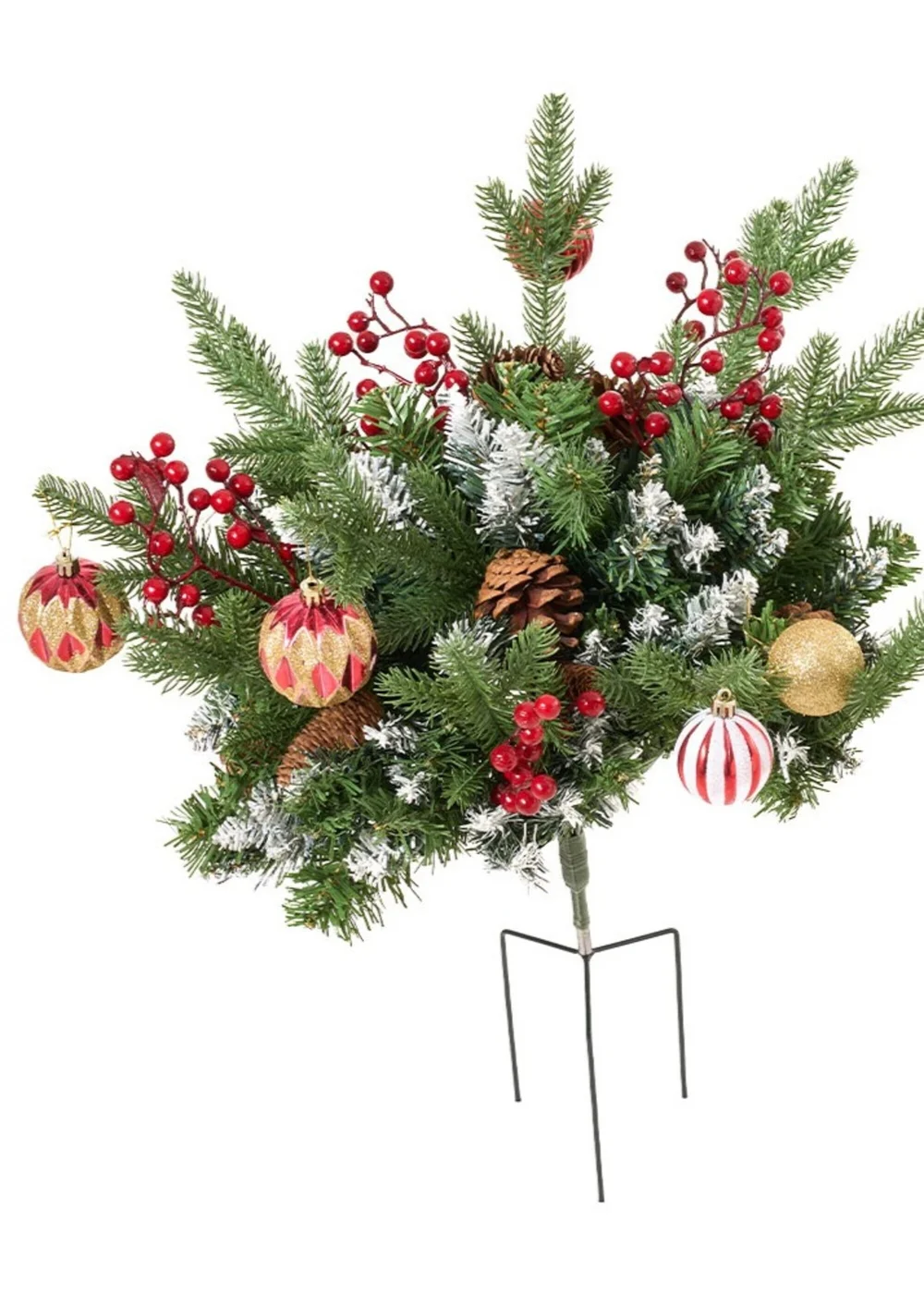 Lifeideas Green 2pcs Artificial Christmas Planter Bushes Decorations - One Size Image 4