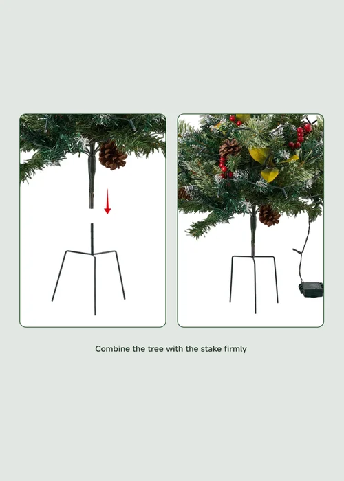 Lifeideas Green Artificial Christmas Planter Bushes Decoration - One Size Image 5