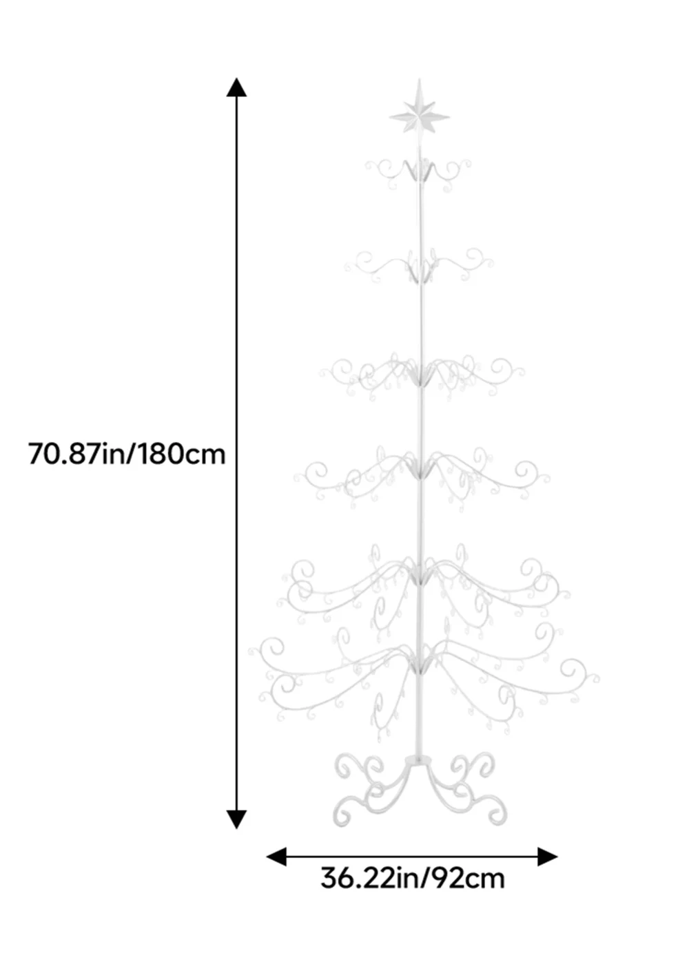 Lifeideas Christmas & Holiday Ornament Display Stand with Star Top - L Image 3