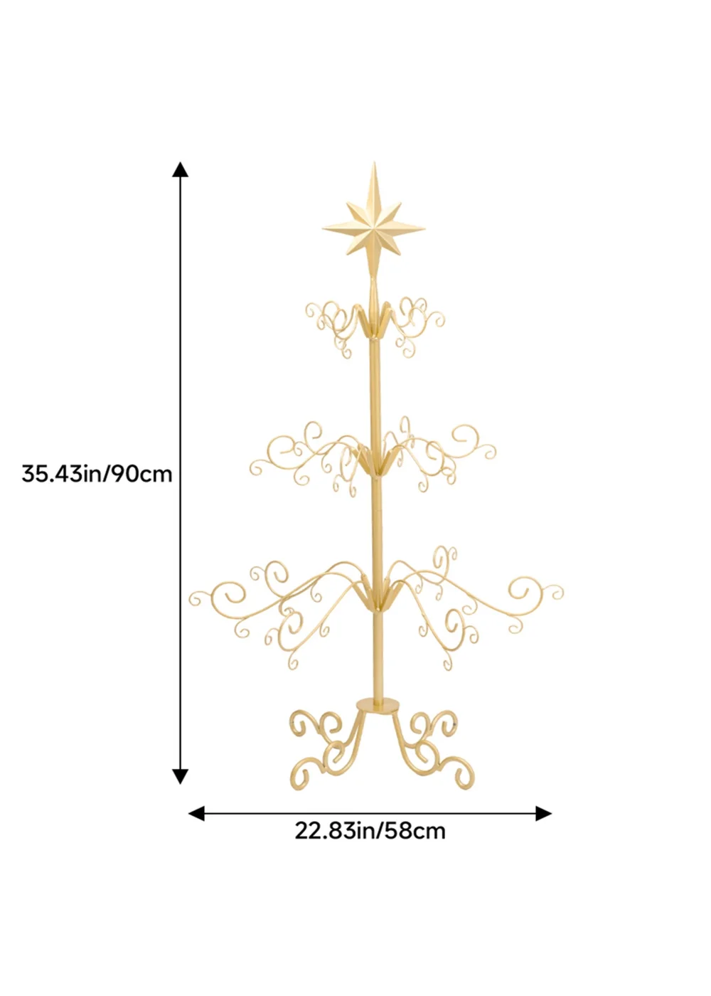 Lifeideas Christmas & Holiday Ornament Display Stand with Star Top - L Image 2