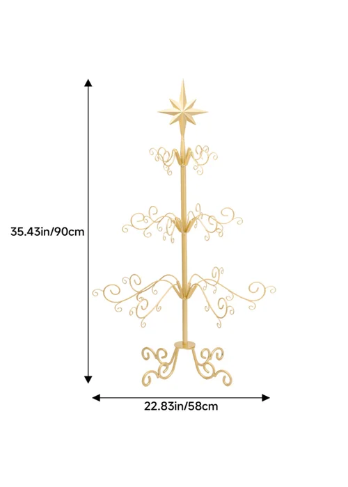 Lifeideas Christmas & Holiday Ornament Display Stand with Star Top - L Image 2