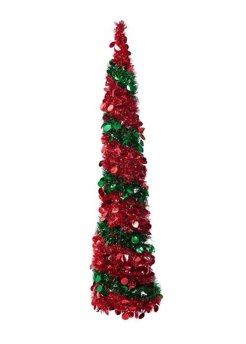 Lifeideas Decorative Artificial Tinsel Christmas Trees - One Size Image 1