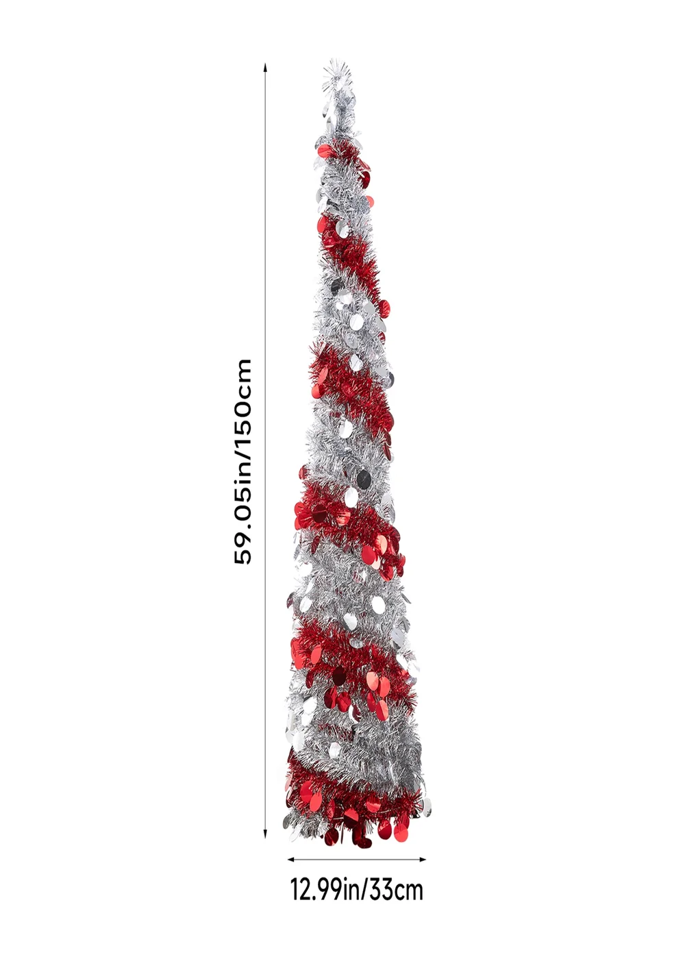 Lifeideas Decorative Artificial Tinsel Christmas Trees - One Size Image 5