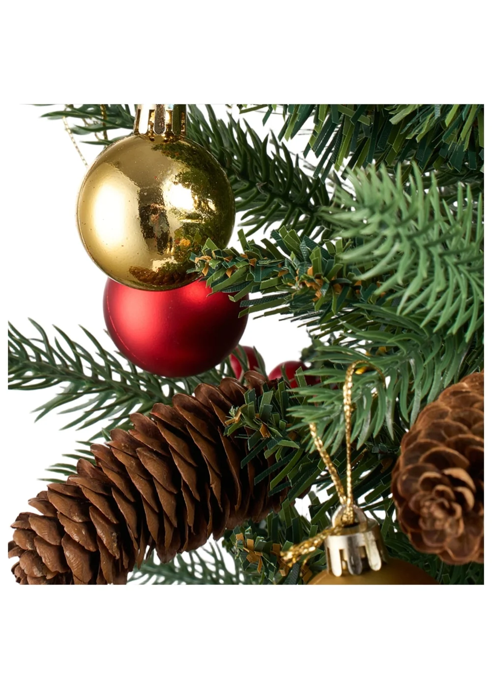 Lifeideas Green Deluxe Dense Snow‑Flocked Ground‑Plug Christmas Tree - One Size Image 3