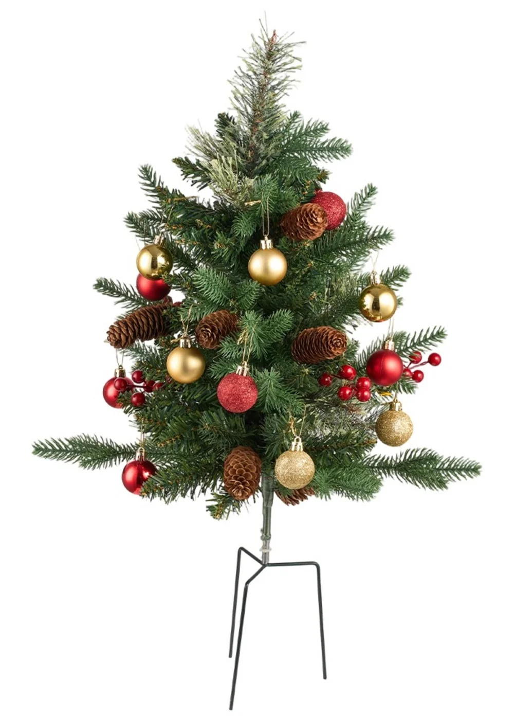 Lifeideas Green Deluxe Dense Snow‑Flocked Ground‑Plug Christmas Tree - One Size Image 1