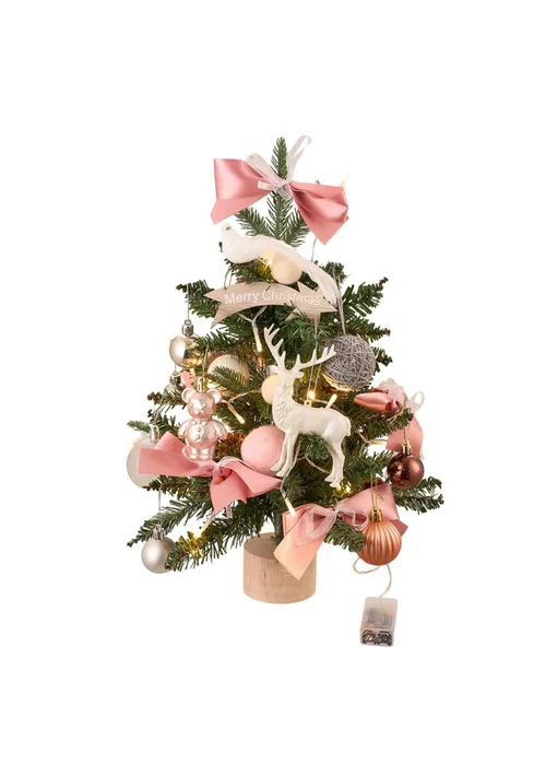 Lifeideas Pink Mini Encrypted Christmas Tree Desktop Ornament 45CM - One Size Image 3