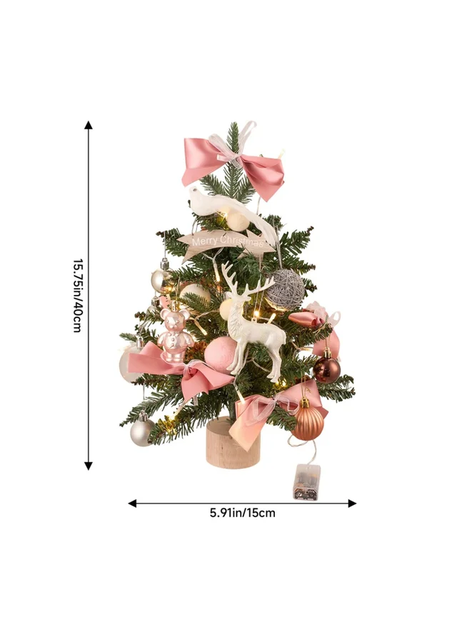 Lifeideas Pink Mini Encrypted Christmas Tree Desktop Ornament 45CM