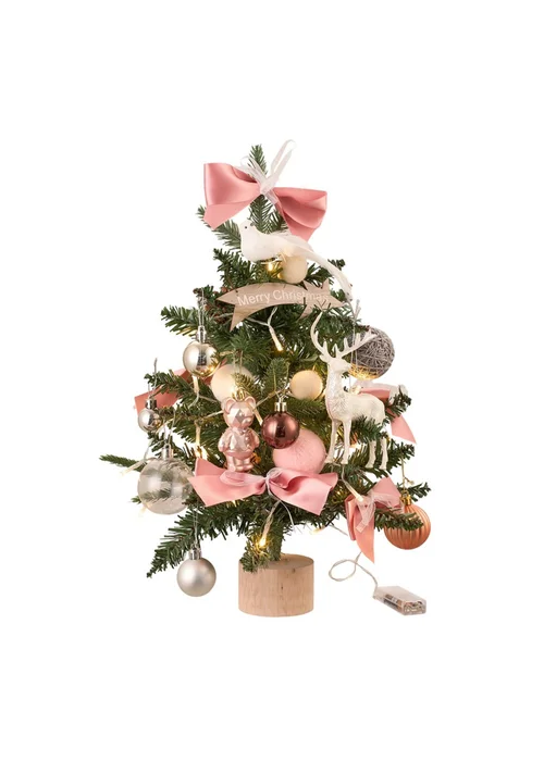 Lifeideas Pink Mini Encrypted Christmas Tree Desktop Ornament 45CM - One Size Image 4