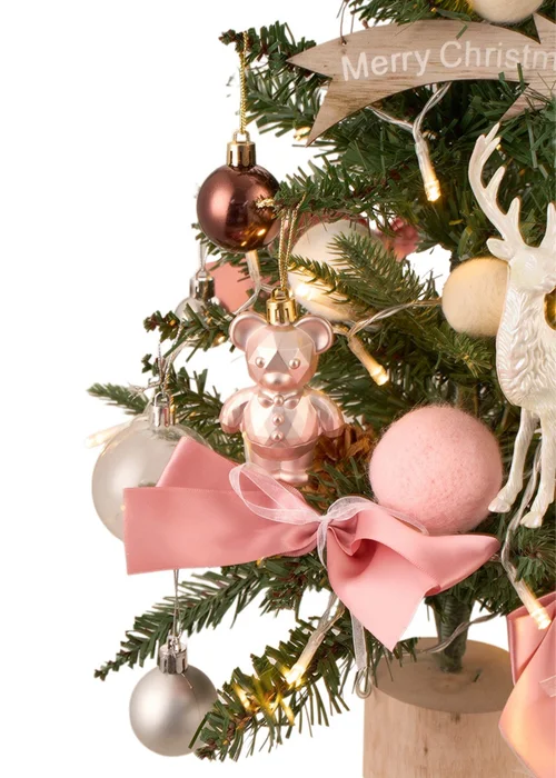 Lifeideas Pink Mini Encrypted Christmas Tree Desktop Ornament 45CM - One Size Image 5