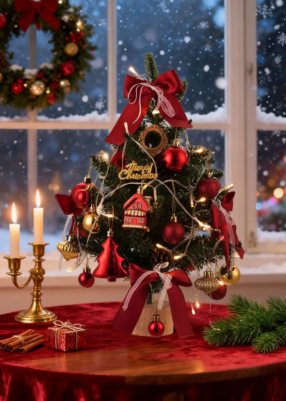 Lifeideas Mini Encrypted Christmas Tree Desktop Ornament 45CM - One Size Image 1
