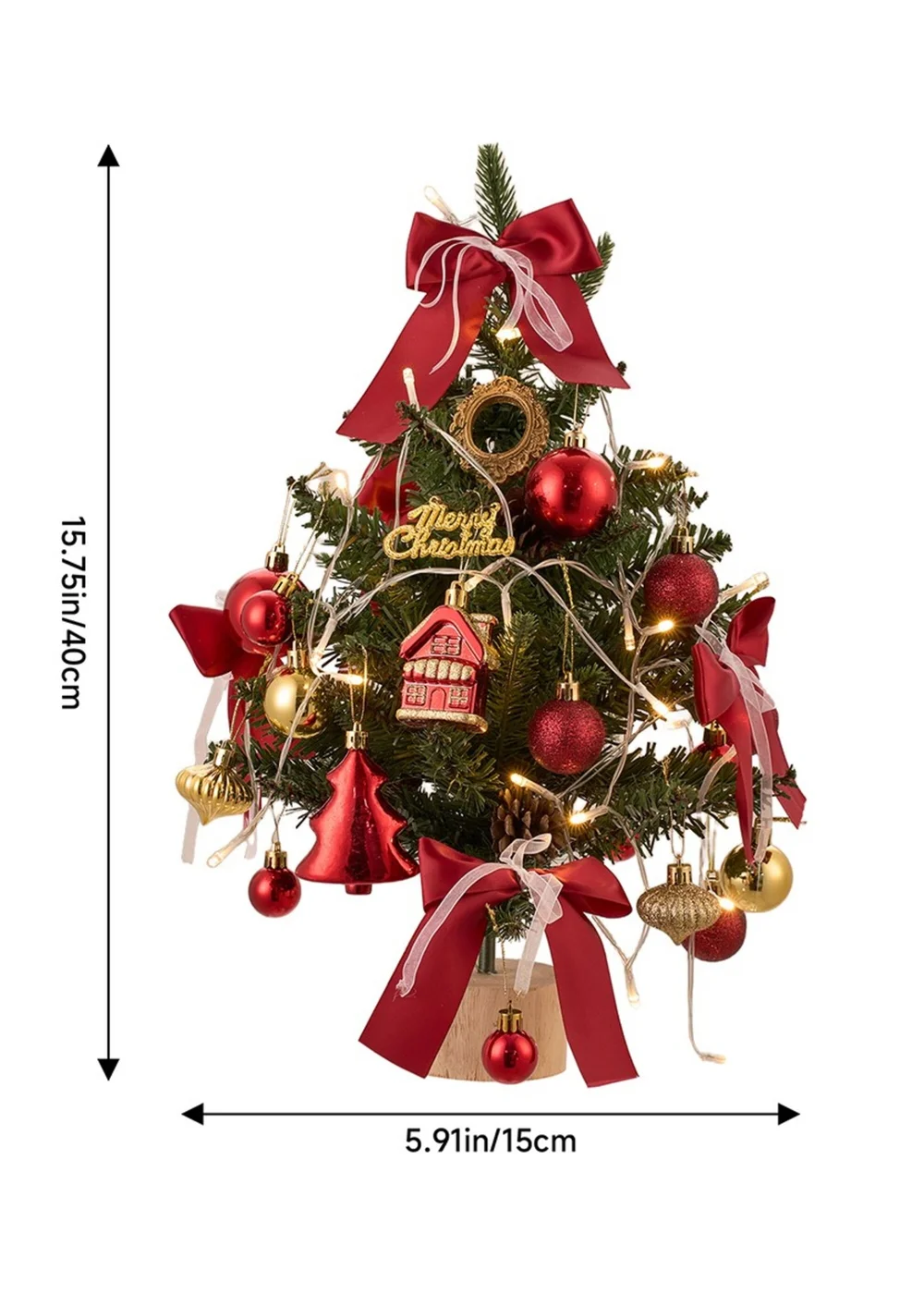 Lifeideas Mini Encrypted Christmas Tree Desktop Ornament 45CM - One Size Image 3