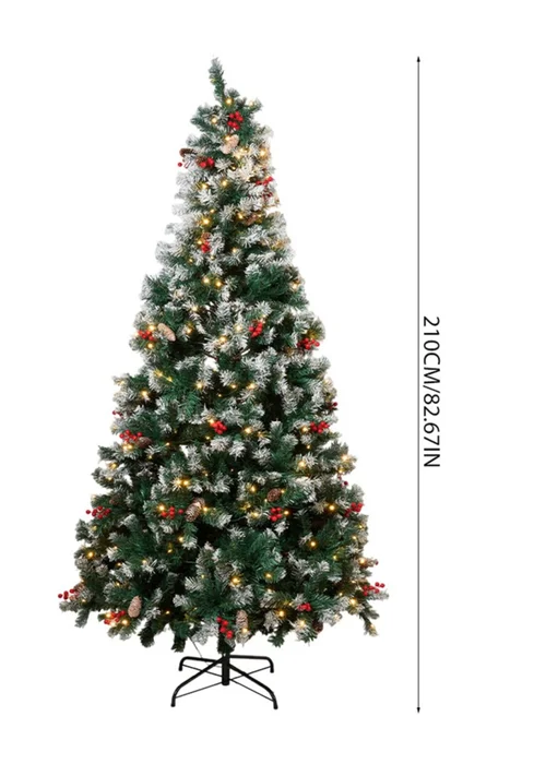 Lifeideas Green Artificial Christmas Tree with Metal Stand - L Image 3