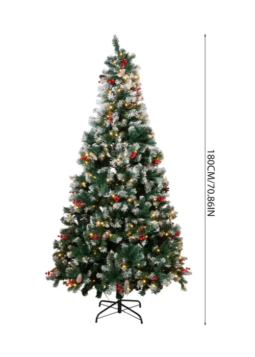 Lifeideas Green Artificial Christmas Tree with Metal Stand - L Image 2