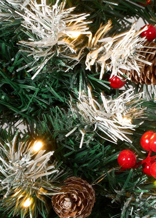 Lifeideas Green Artificial Christmas Tree with Metal Stand - L Image 5