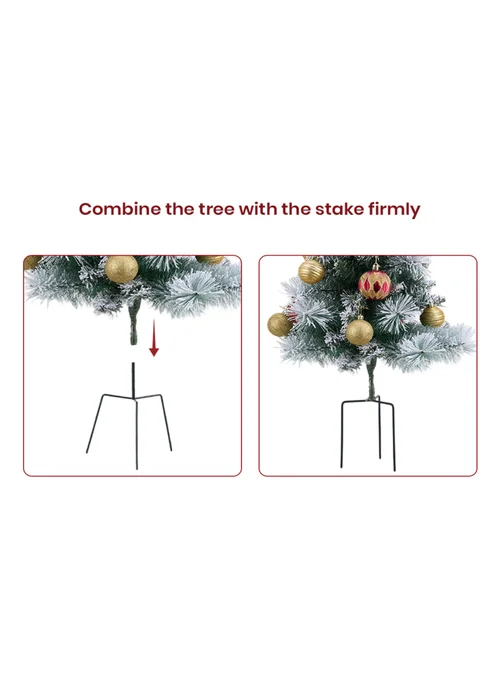 Lifeideas Green 2-Pack Artificial Christmas Trees with Decorations and LED Lights - One Size Image 5