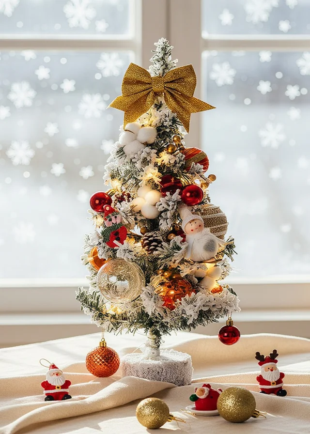 Lifeideas Multicoloured Tabletop Christmas Tree With LED Light
