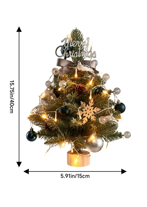 Lifeideas Green Mini Tabletop Christmas Tree - One Size Image 2