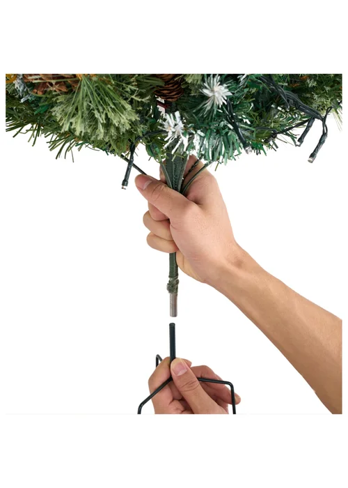 Lifeideas Green PVC Ground‑Plug Christmas Tree 75cm - One Size Image 3