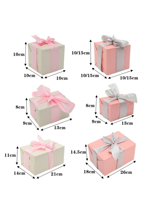 Lifeideas Pink 7pcs Paper Gift Box Set - One Size Image 2