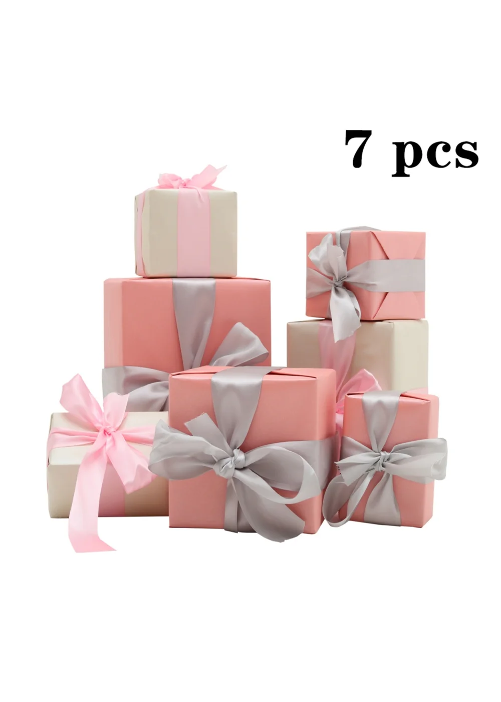 Lifeideas Pink 7pcs Paper Gift Box Set - One Size Image 3