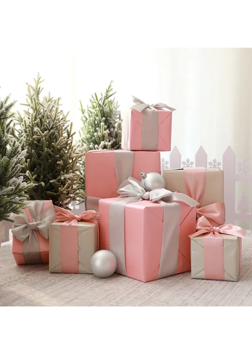 Lifeideas Pink 7pcs Paper Gift Box Set - One Size Image 1