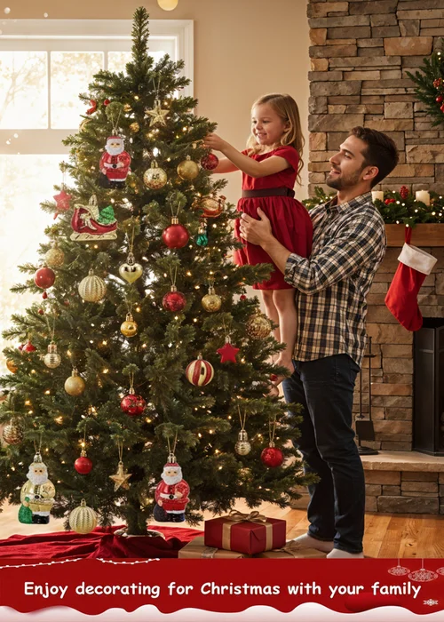 Lifeideas 72-Piece Christmas Ornaments for Christmas Tree Decorations - One Size Image 6