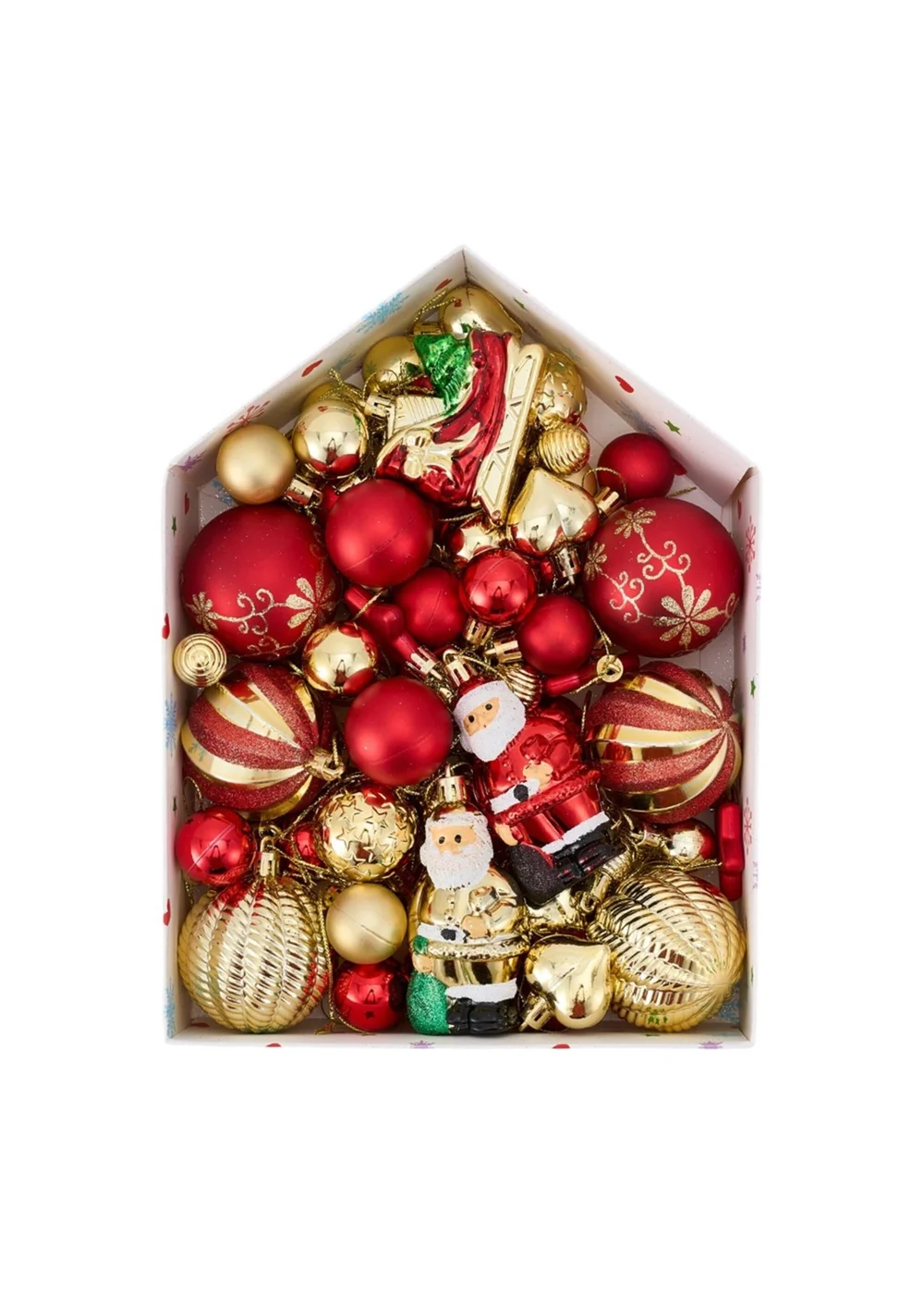 Lifeideas Red 72-Piece Christmas Ornaments for Christmas Tree Decorations - One Size Image 4