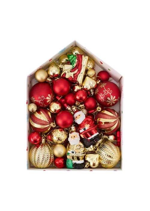 Lifeideas Red 72-Piece Christmas Ornaments for Christmas Tree Decorations - One Size Image 4