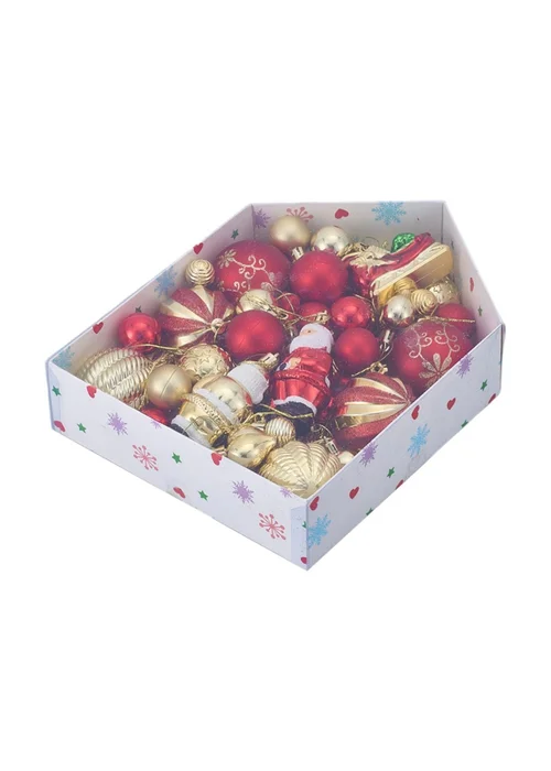 Lifeideas Red 72-Piece Christmas Ornaments for Christmas Tree Decorations - One Size Image 3