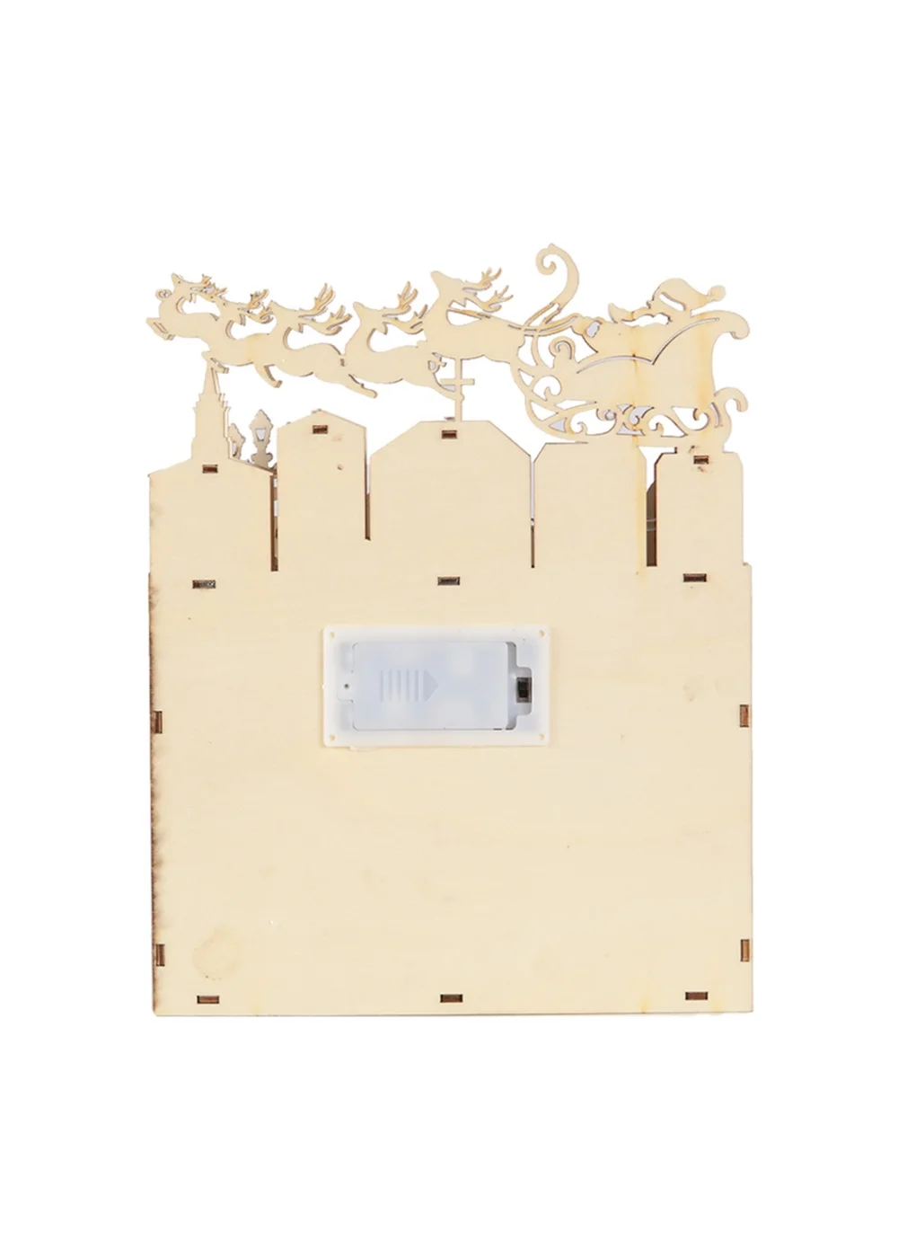 Lifeideas Brown Christmas Wooden Advent Calendar LED Holiday Decoration with 24 Drawers - One Size Image 5