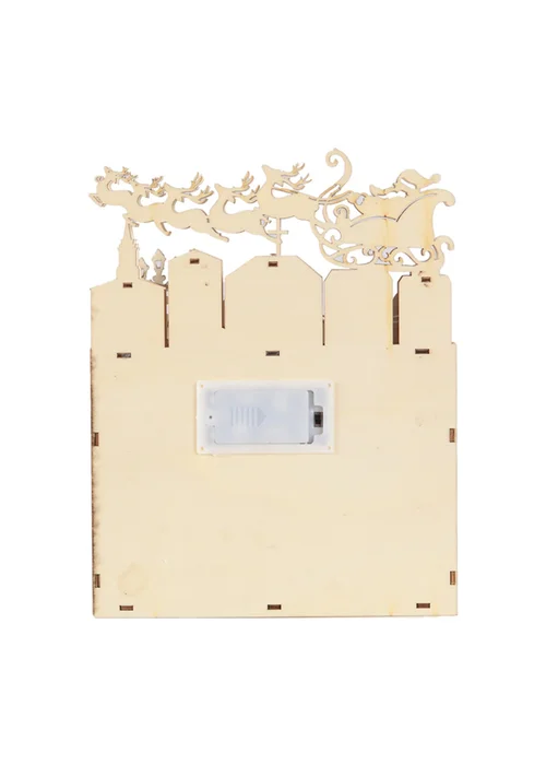 Lifeideas Brown Christmas Wooden Advent Calendar LED Holiday Decoration with 24 Drawers - One Size Image 5