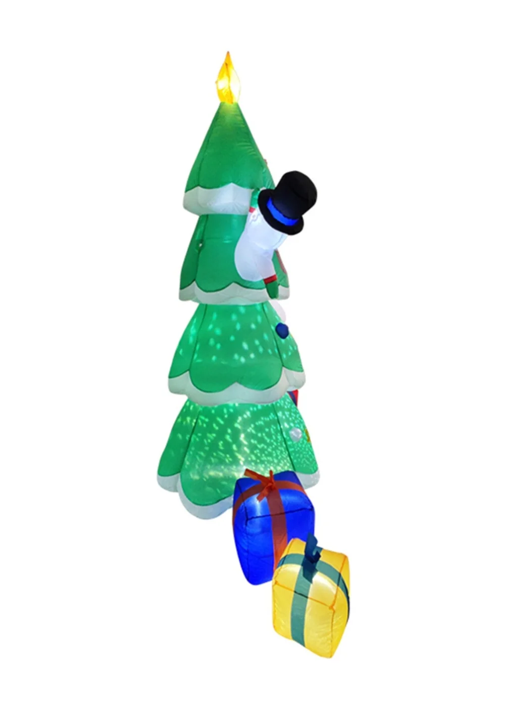 Lifeideas Green Christmas Inflatable Tree with Santa Snowman & Gift Boxes 2.1M - One Size Image 4