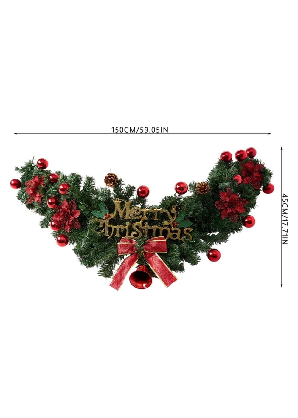 Lifeideas Christmas Garland Artificial Hanging Festival Decoration - One Size Image 2