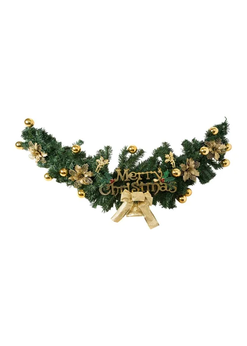Lifeideas Gold Christmas Garland Artificial Hanging Festival Decoration - One Size Image 3