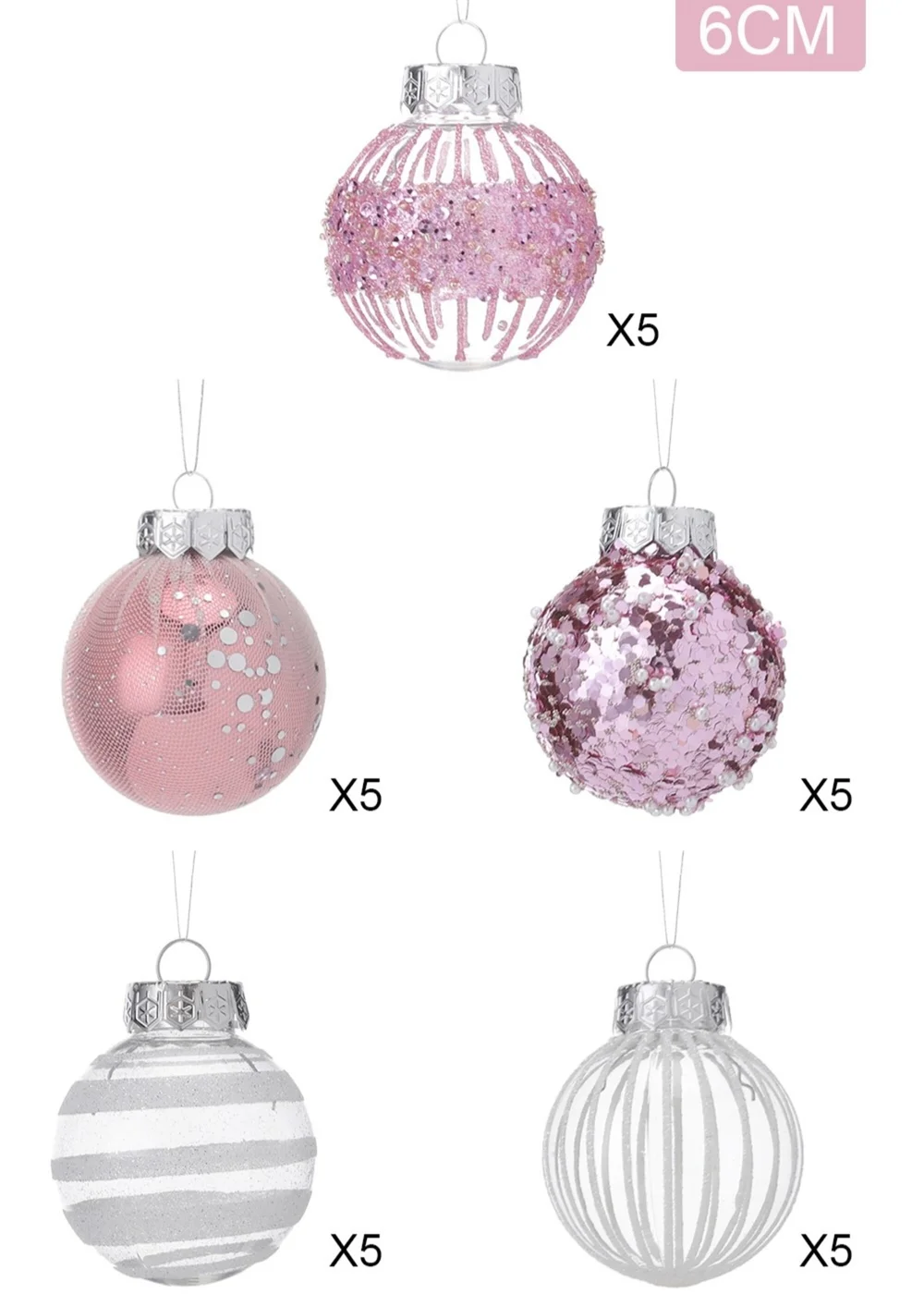 Lifeideas 25Pcs Christmas Ball Ornament Set - One Size Image 2