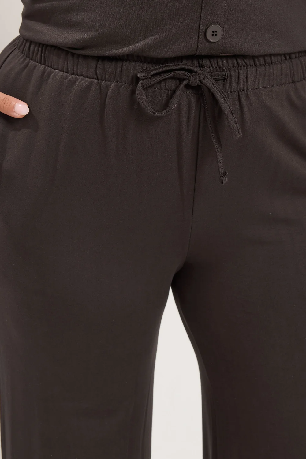 Yours Curve Chocolate Brown Soft Touch Trousers - 26-28/L30 Image 4