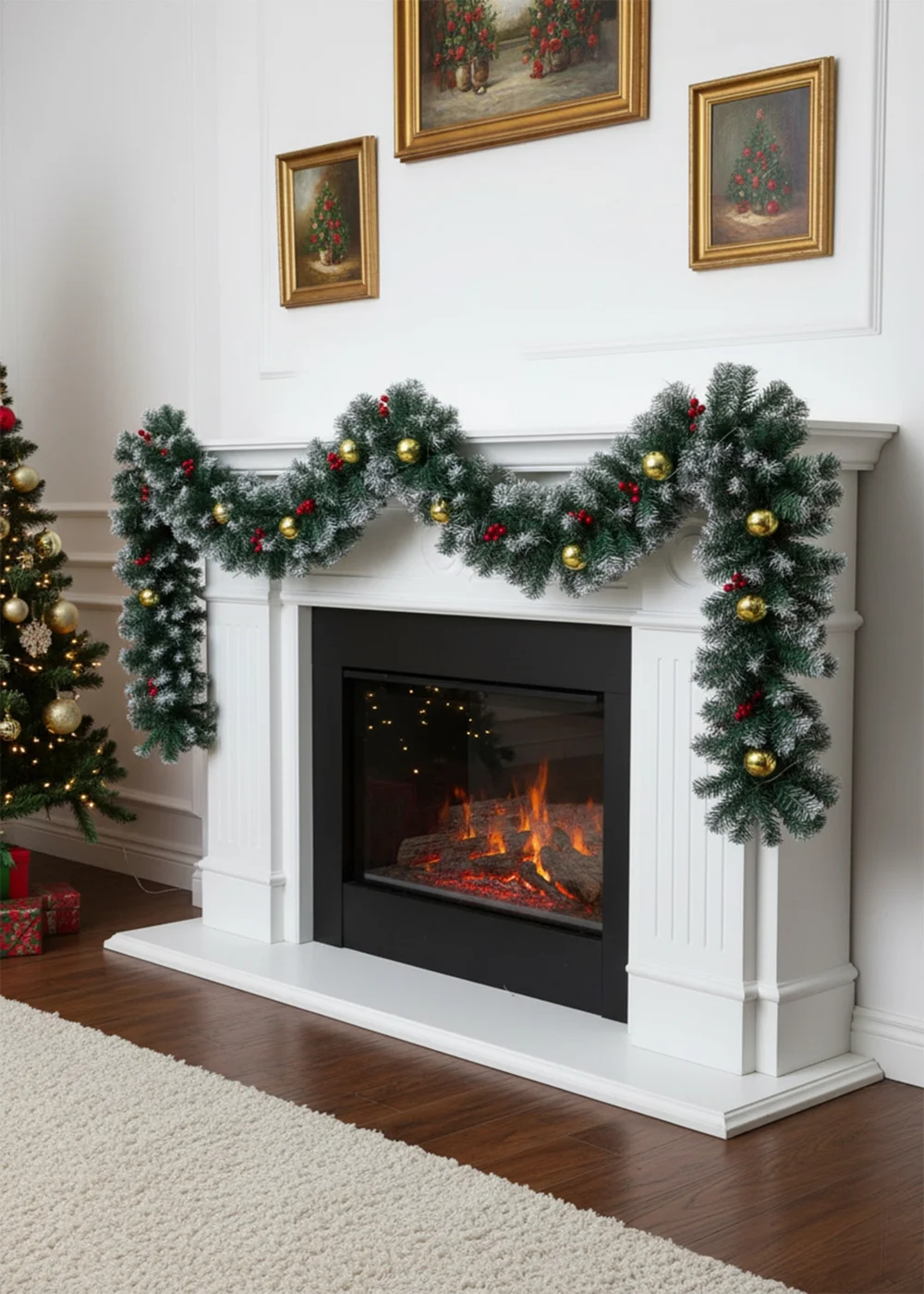 Lifeideas Multicoloured Artificial Greenery Christmas Garland Decor 270cm - One Size Image 5