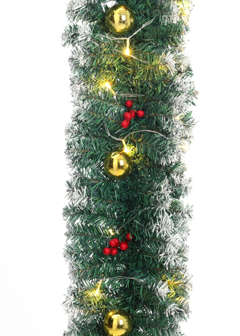 Lifeideas Multicoloured Artificial Greenery Christmas Garland Decor 270cm - One Size Image 4
