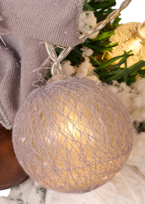 Lifeideas Artificial Christmas Wreath Door Decoration with LED String Lights - One Size Image 6