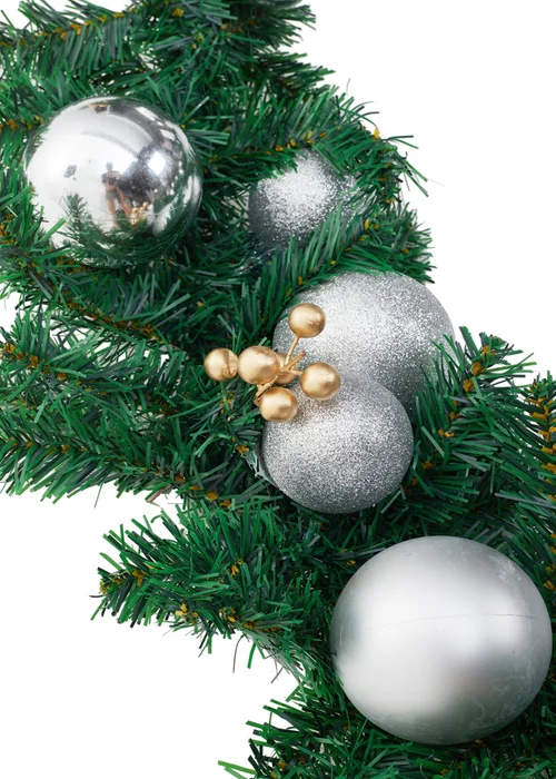 Lifeideas Multicoloured Artificial Plastic Pine Garland Christmas Hanging Decoration - One Size Image 3