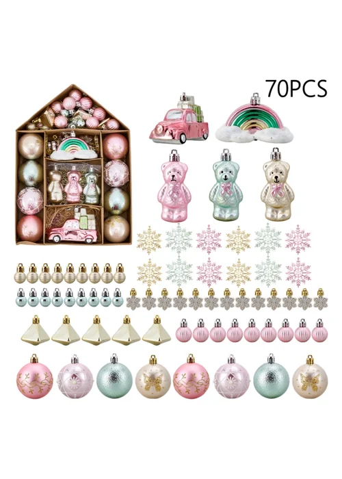 Lifeideas 70Pcs Christmas Tree Ornament Set - One Size Image 2