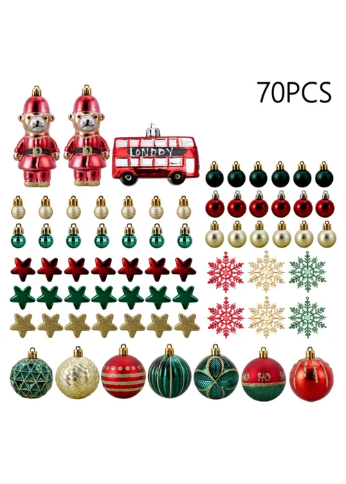 Lifeideas 70Pcs Christmas Tree Ornament Set - One Size Image 1