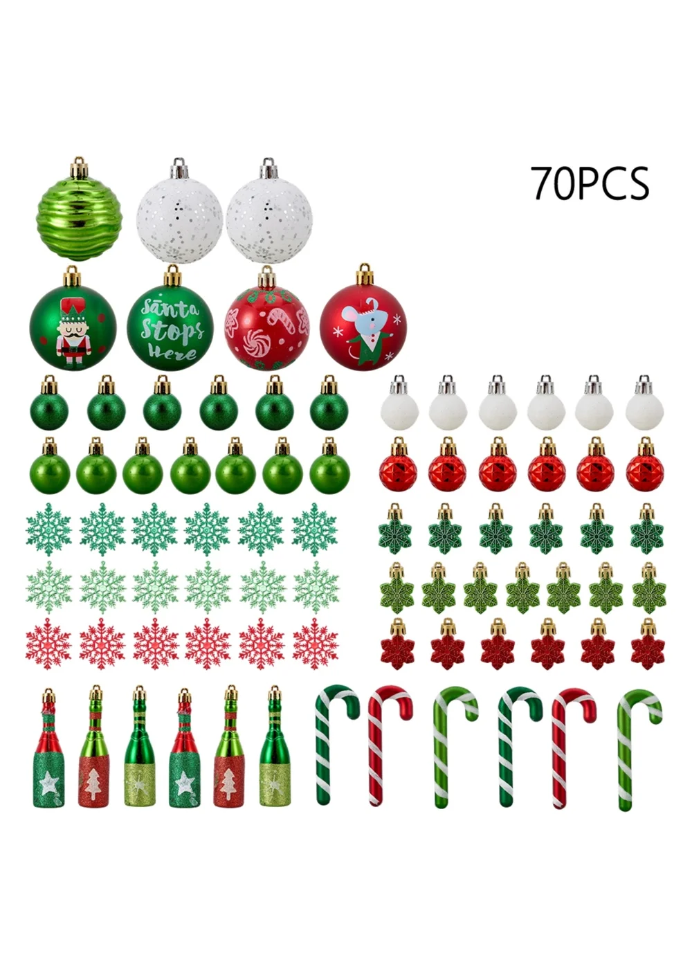 Lifeideas 70Pcs Christmas Tree Ornament Set - One Size Image 3