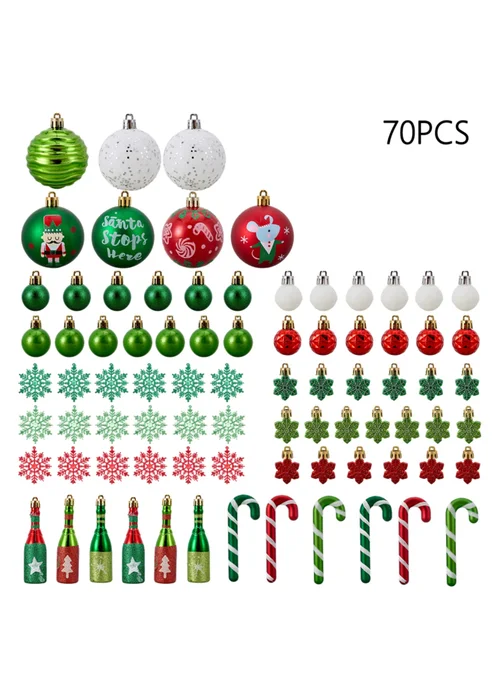 Lifeideas 70Pcs Christmas Tree Ornament Set - One Size Image 3
