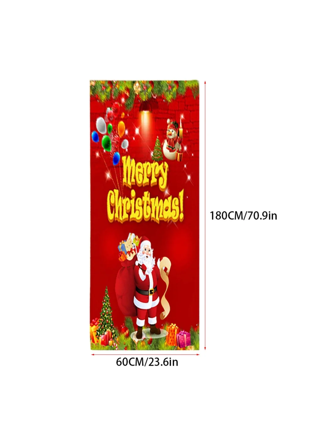 Lifeideas Red Christmas Runner Floor Door Mat - One Size Image 2