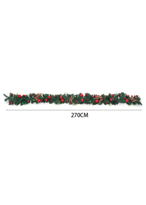 Lifeideas Multicoloured LED Light String Berry Ball Flower Garland Christmas Decor 2.7m - One Size Image 2